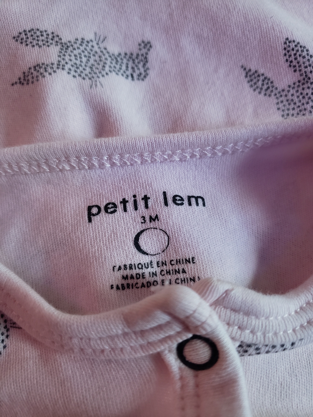 3-Pack Pink Baby Footed Sleepers - Cute Animal Prints 0-3m - Picture 7 of 7